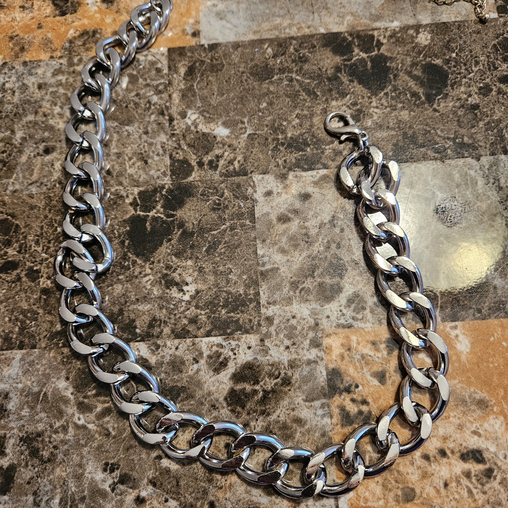 Chunky Silver Chain Necklace